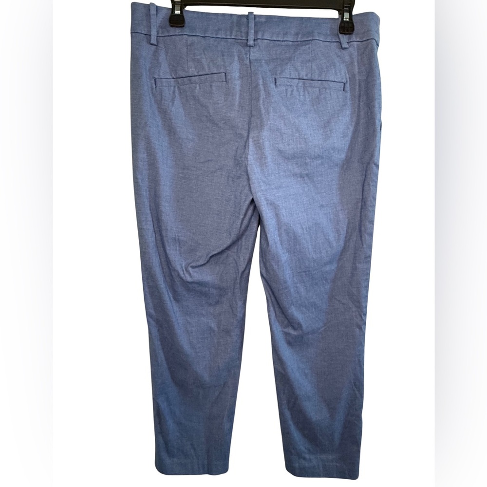 LOFT Riviera Slim Pants in Texture Blue size 6 - Picture 4 of 13